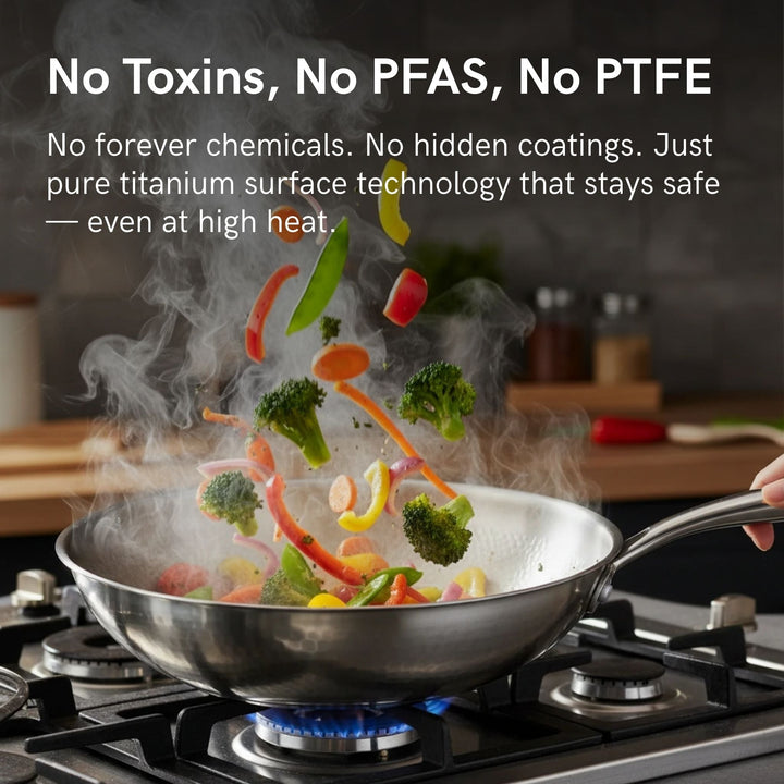Titanium Wok & Fry Pan Bundle